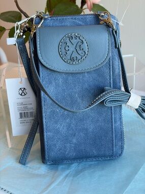 Christian Lacroix Light Denim Blue Crossbody Phone Bag